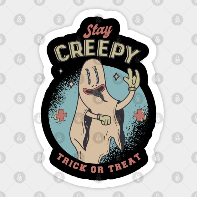 Stay Creepy Halloween Sticker by Safdesignx